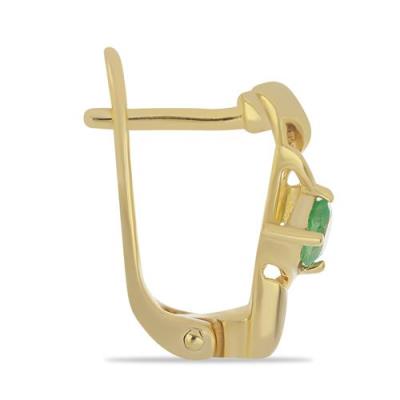 BUY EMERALD TRANSPARENT GEMSTONE EARRING IN 925 SILVER 